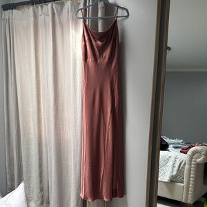 Elegant Dessert Rose maxi dress